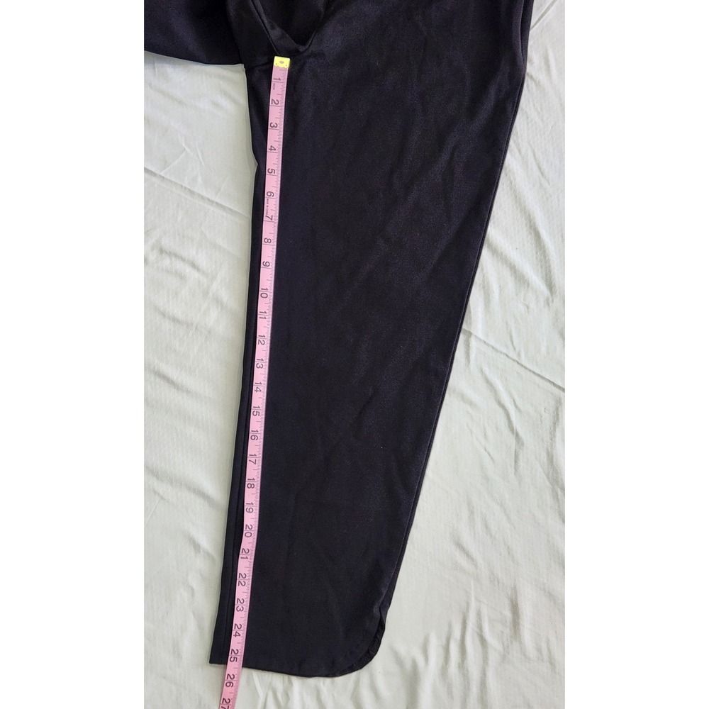 Ming Wang Black Side Zip Cropped Knit Pants Tulip Hem Size M - Picture 3 of 6